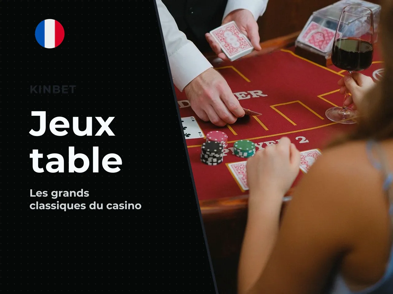 Kinbet jeux de table roulette, cartes